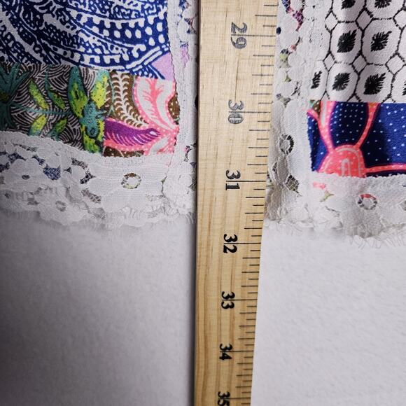 Victoria's Secret Bali Patchwork Nightie Slip Dress Lace Satin Festival Size M - Picture 11 of 16